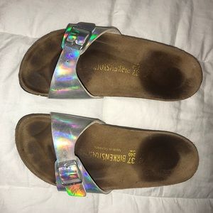 Iridescent Birkenstock Madrid One Strap Sandal